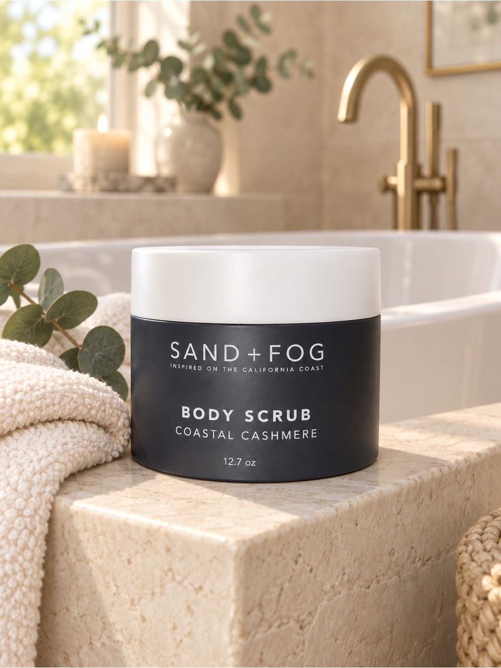 SAND + FOG Coastal Cashmere Body Scrub 12.7 oz New